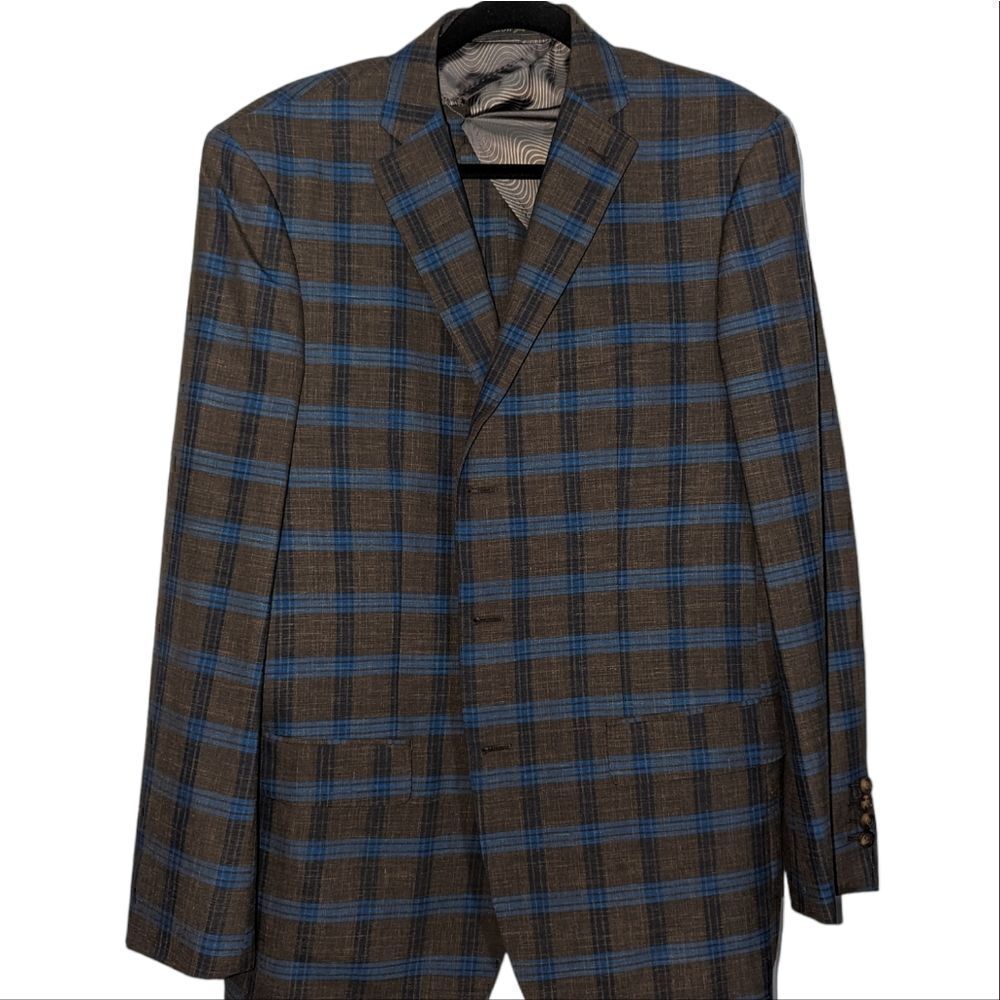 Indochino Men's  Custom Made Lightweight  Wool Blend Sport Coat Size 44 Long